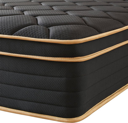 Twin Mattress 10 Inch Twin Size Mattresses in a Box Spring Hybrid Twin Bed Memory Foam Mattress Comfort Breathable Fabric Cooling Gel Pressure Relief, Medium Firm