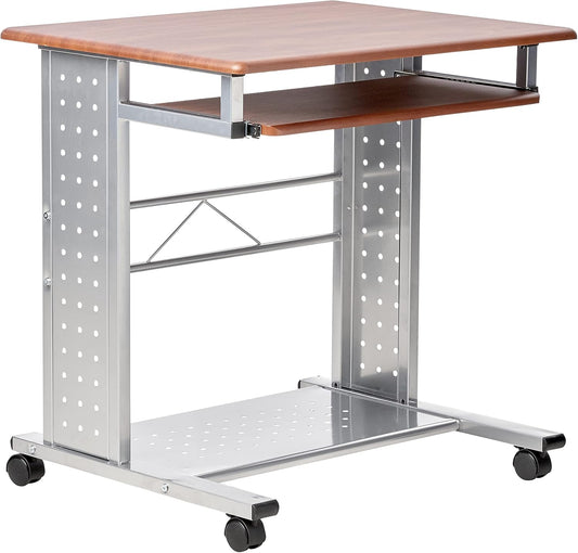Safco SOHO Mobile Workstation, Medium Cherry and Metallic Gray