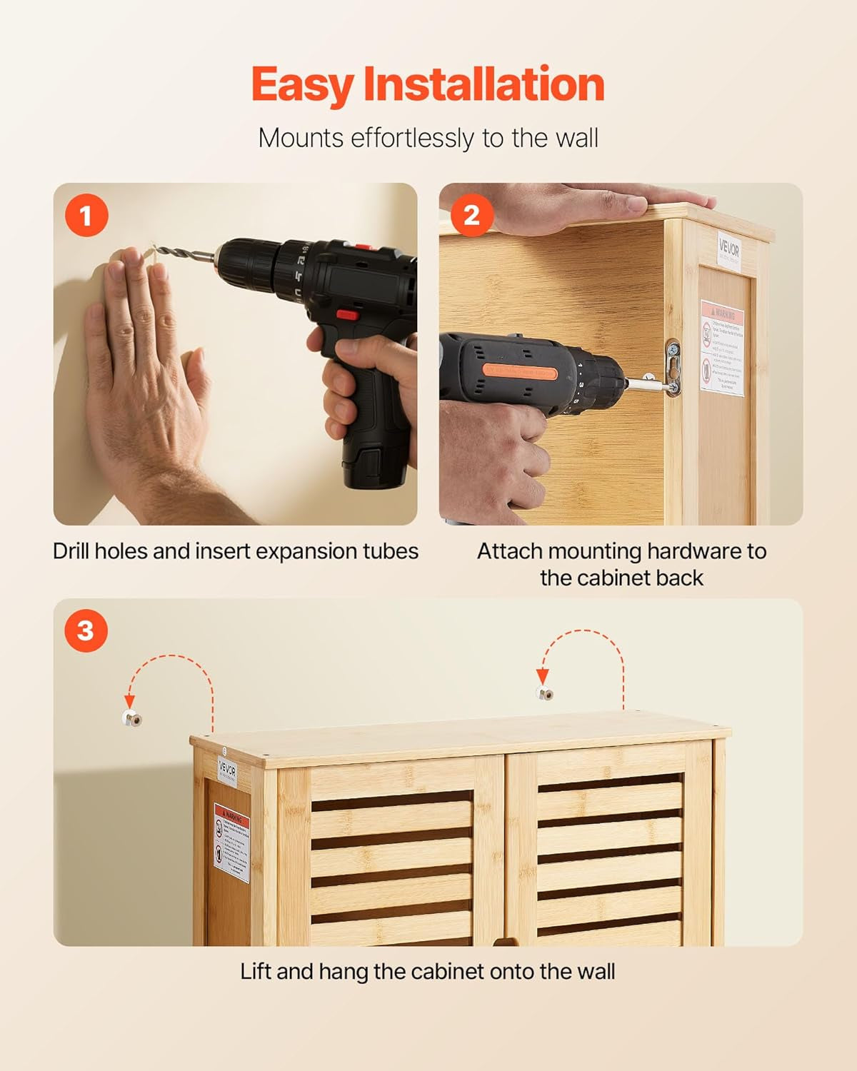Bathroom Wall Cabinet, 2 Doors and Adjustable Shelf, over the Toilet Storage Medicine Cabinet Wall Mounted, Hanging Organizer with Shelves and Open Partition for Laundry Room Kitchen Restroom