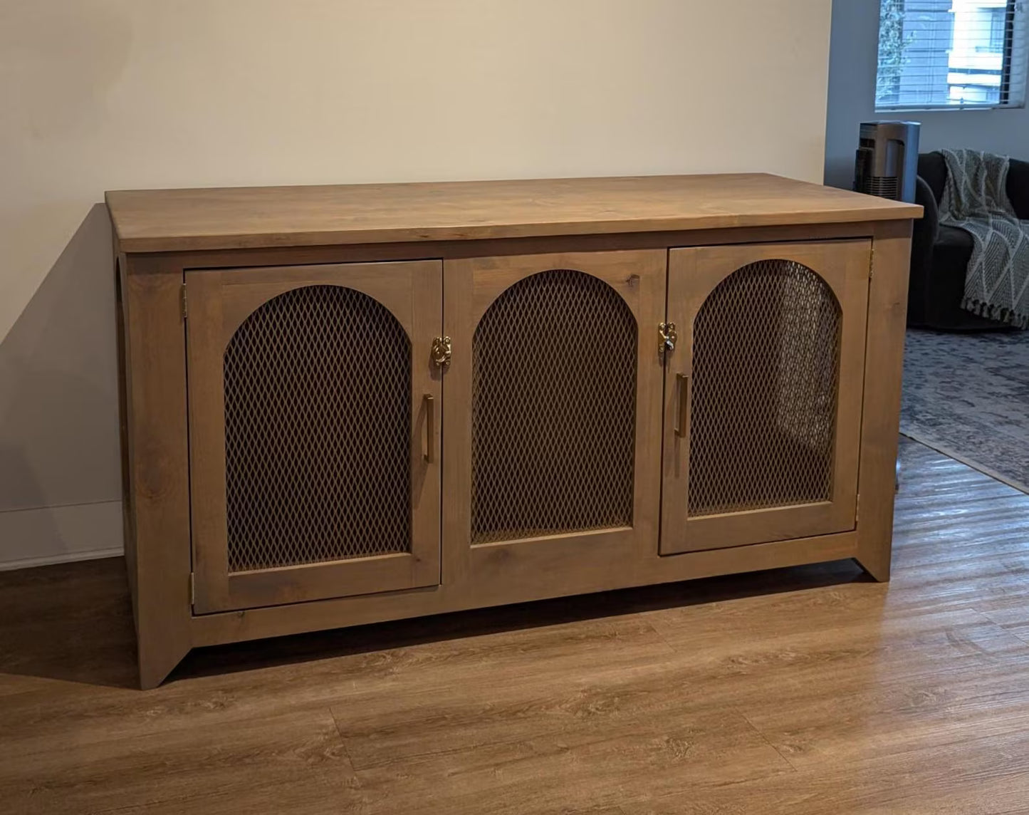Custom Dog Crate Furniture | End Table | Double Door | Solid Wood Kennels in Many Sizes | Dog TV Stand | Made in USA