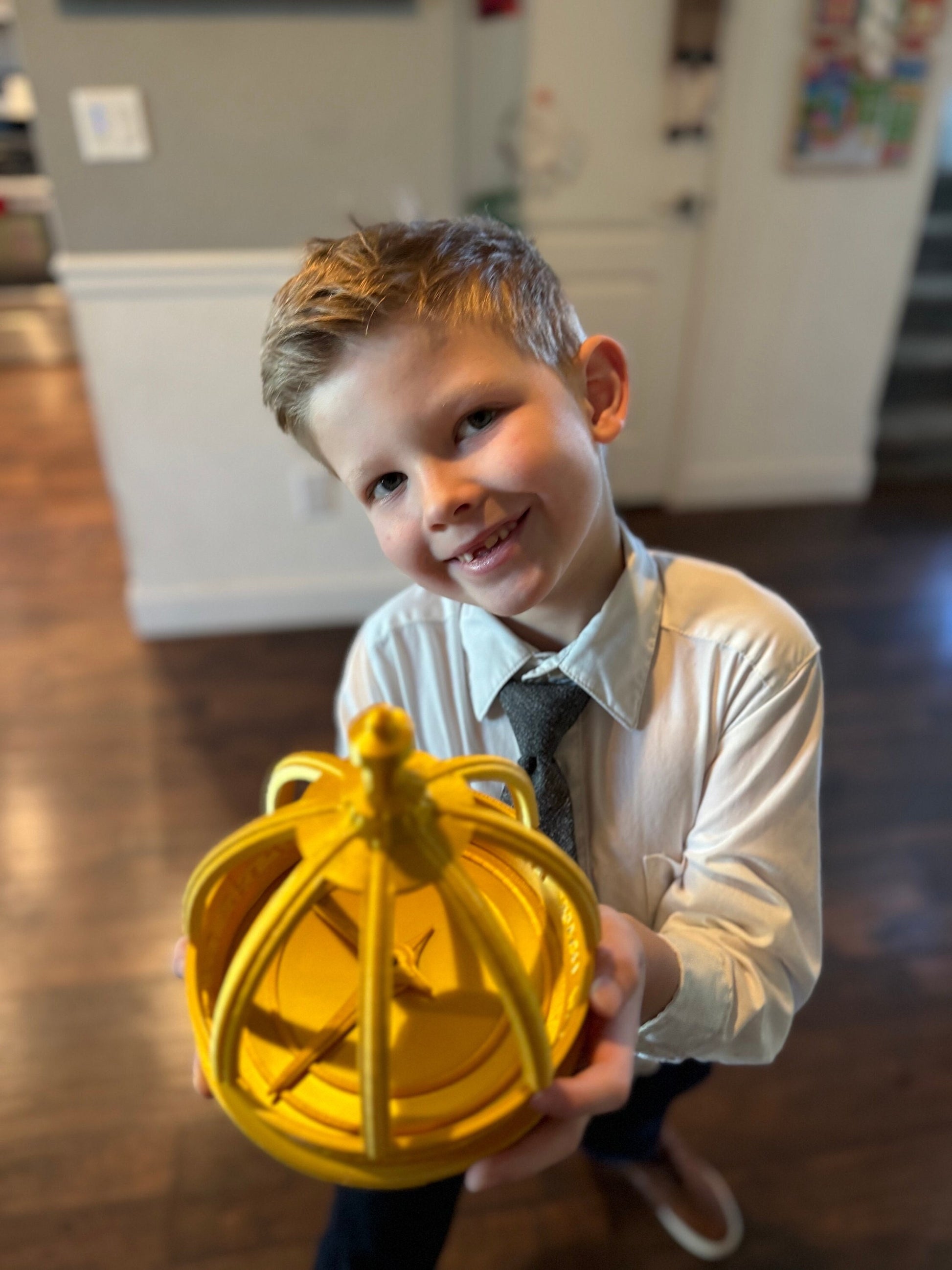Large 3D Printed Liahona, Book of Mormon, 6" Diameter, 8" Tall, Silk Gold Eco-Pla, Made to Order by Precocious 6 Year Old, Fragile