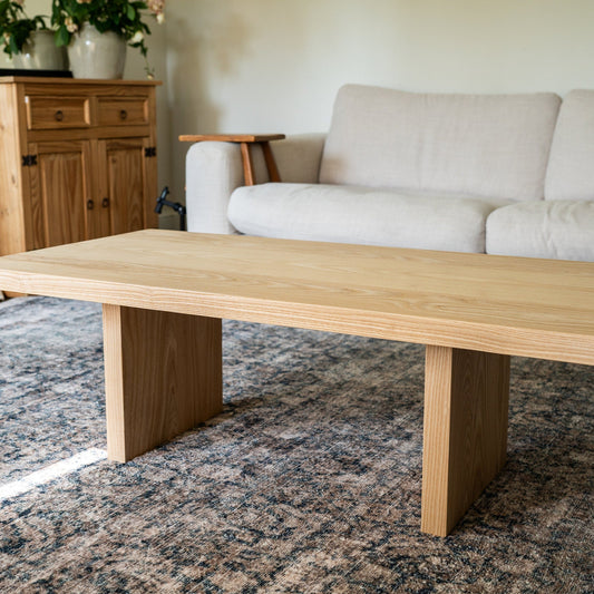 White Ash Wood Coffee Table