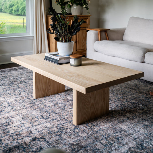 White Ash Wood Coffee Table