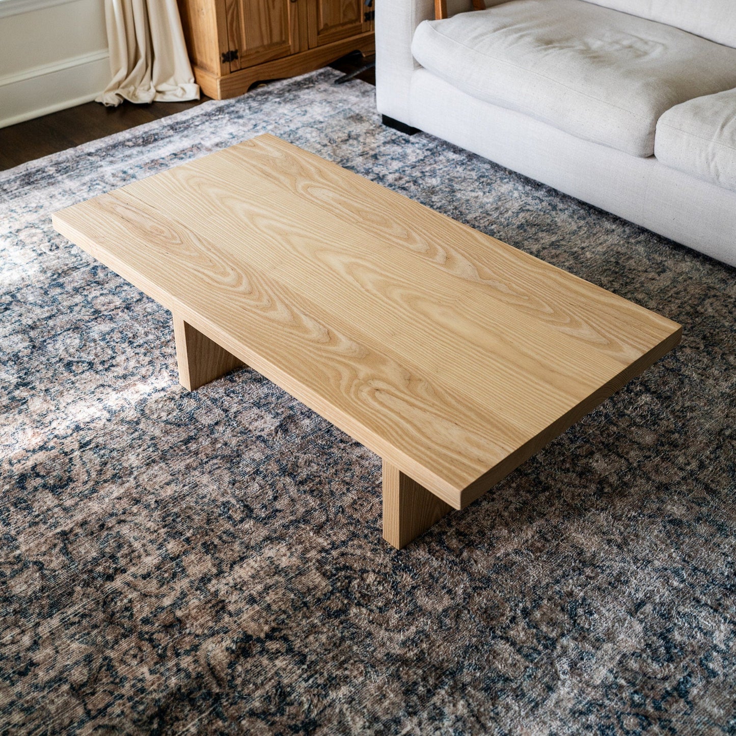 White Ash Wood Coffee Table